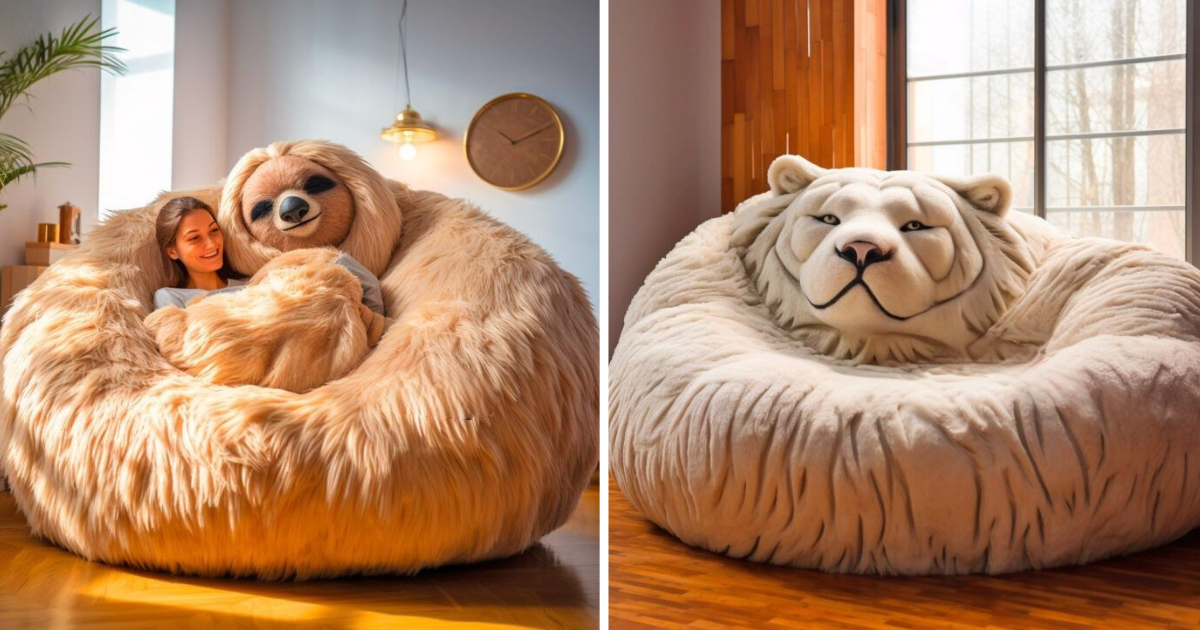 Discover the ultimate in comfort with these oversized animalshaped