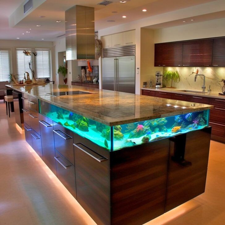 Innovative Design Features of Aquarium Kitchen Islands