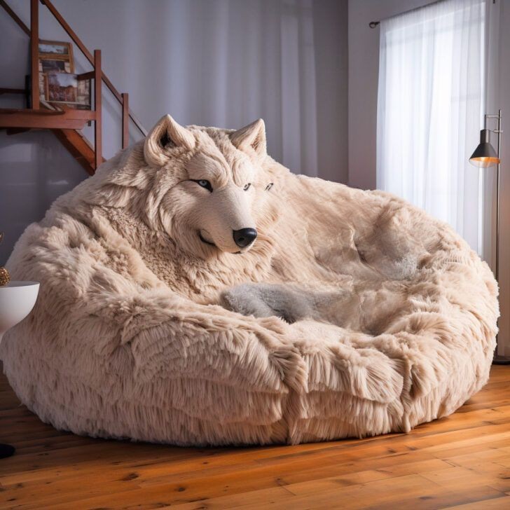 Discover the ultimate in comfort with these oversized animal-shaped sofas are huggable.