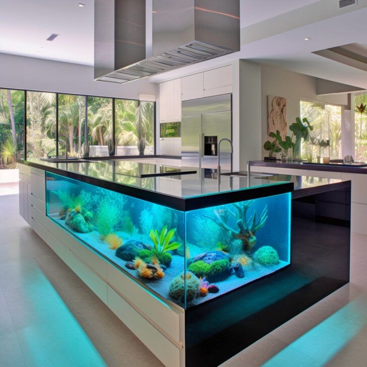 Benefits of Integrating an Aquarium into Your Kitchen Island