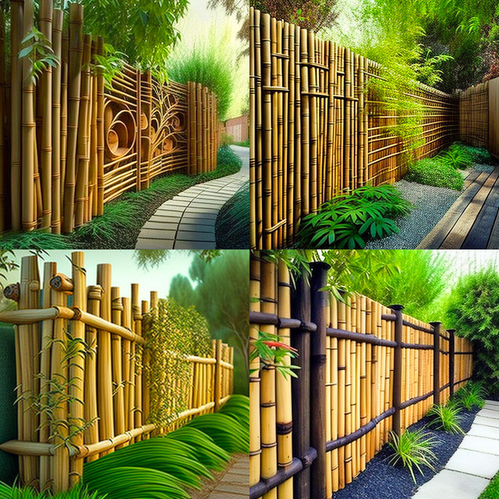 Creative bamboo fence design inspiration