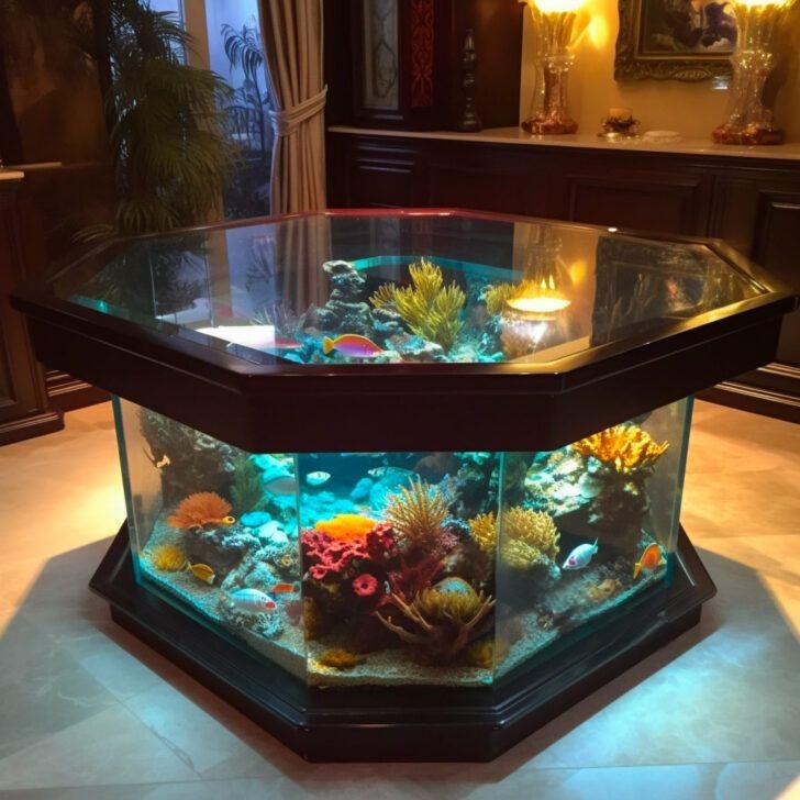 fish tank dining table