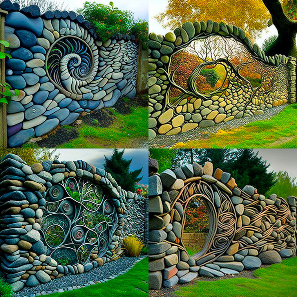 Creative stone wall fence design inspiration