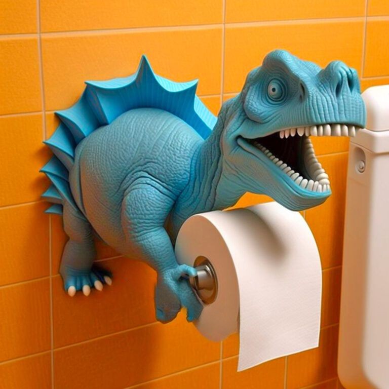 Bringing Prehistoric Whimsy to Your Bathroom: Dinosaur Toilet Paper Holders