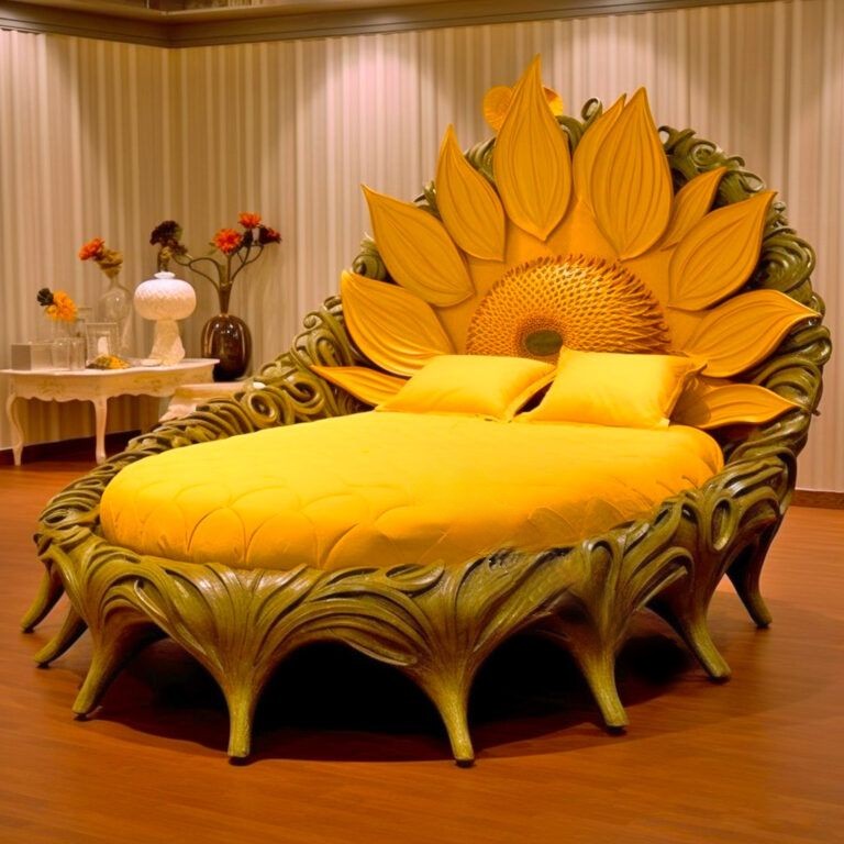 Creative Ways to Style and Decorate Your Bedroom Around a Sunflower Shaped Bed