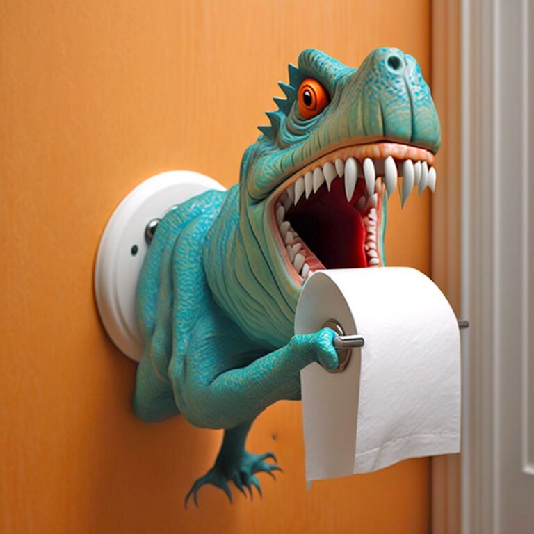 Enjoy Flexibility in Choosing the Perfect Spot for Your Dinosaur Toilet Paper Holder