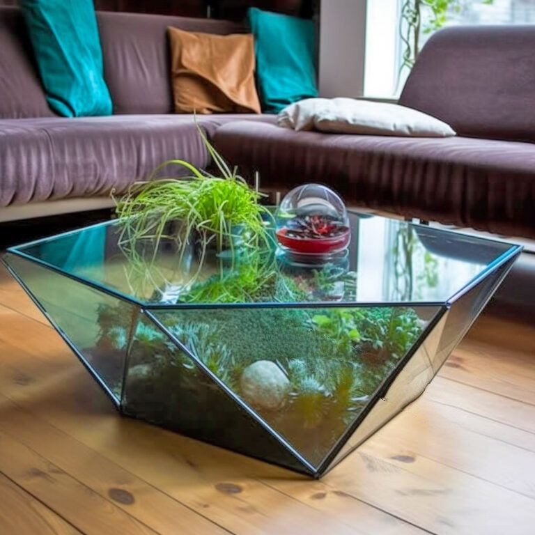 Almost done with my new coffee table terrarium. More pics in the comments :  r/terrariums
