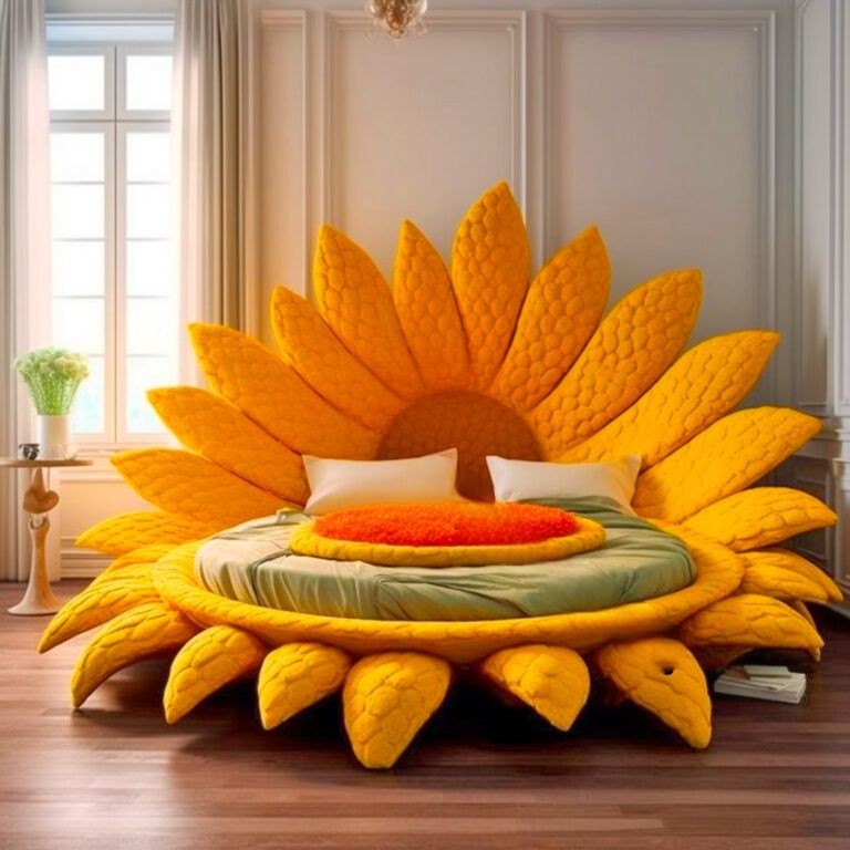 How to Incorporate a Sunflower Shaped Bed into Your Interior Design