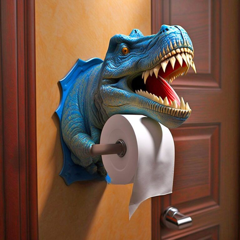 Elevate Your Bathroom Decor with a Dinosaur Toilet Paper Holder