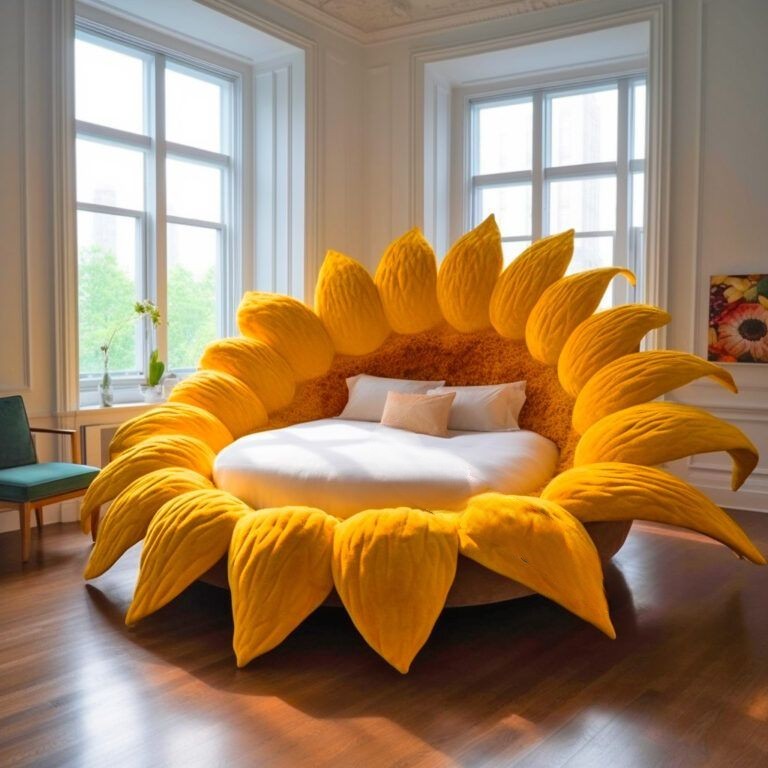 Discover the Comfort of a Sunflower Shaped Bed