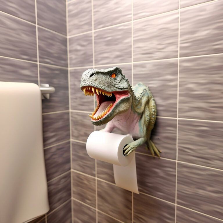 Elevate Your Bathroom Decor with a Dinosaur Toilet Paper Holder