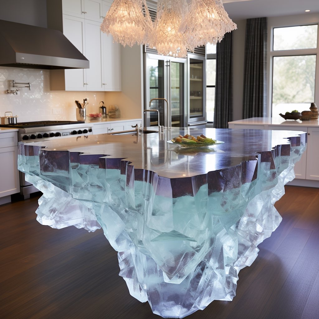 Elegance Redefined: The Mesmerizing World of Crystal Inspired Kitchen Islands