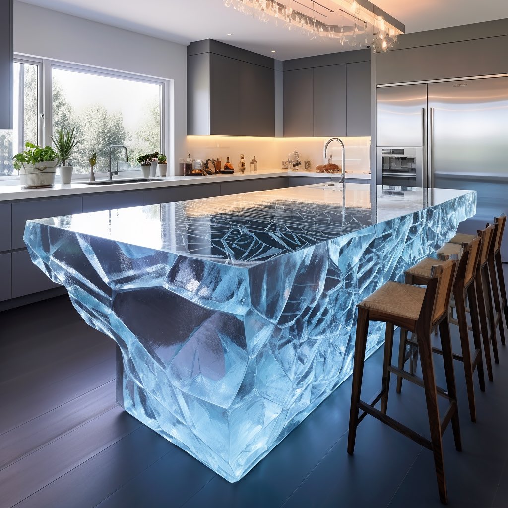 The Mesmerizing Fusion: Crystals and Kitchen Islands