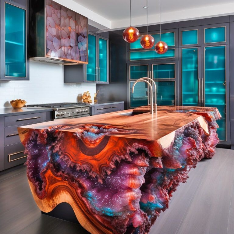 These Geode and Epoxy Kitchen Islands Are Unearthing a New Level of Luxe –  Inspiring Designs