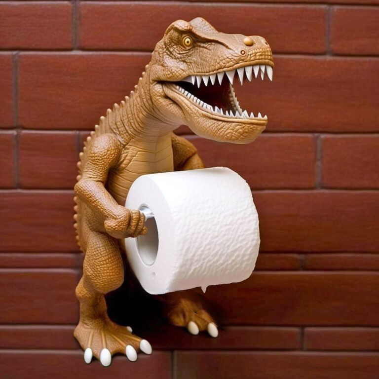 Dinosaur Skeleton Bathroom Toilet Paper Holder - Design Toscano