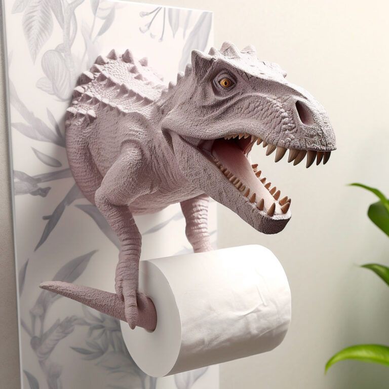 Elevate Your Bathroom Decor with a Dinosaur Toilet Paper Holder