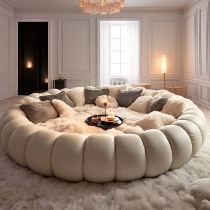 circular movie sofa