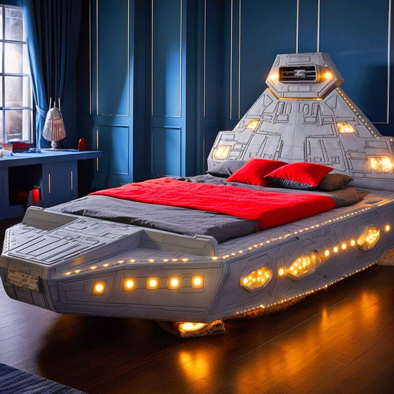 Gifted Designer Builds Millennium Falcon Bed for His Son