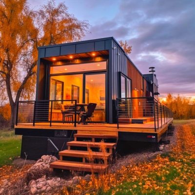 20+ Stunning Contemporary Tiny Homes Featuring Expansive Windows and Deck