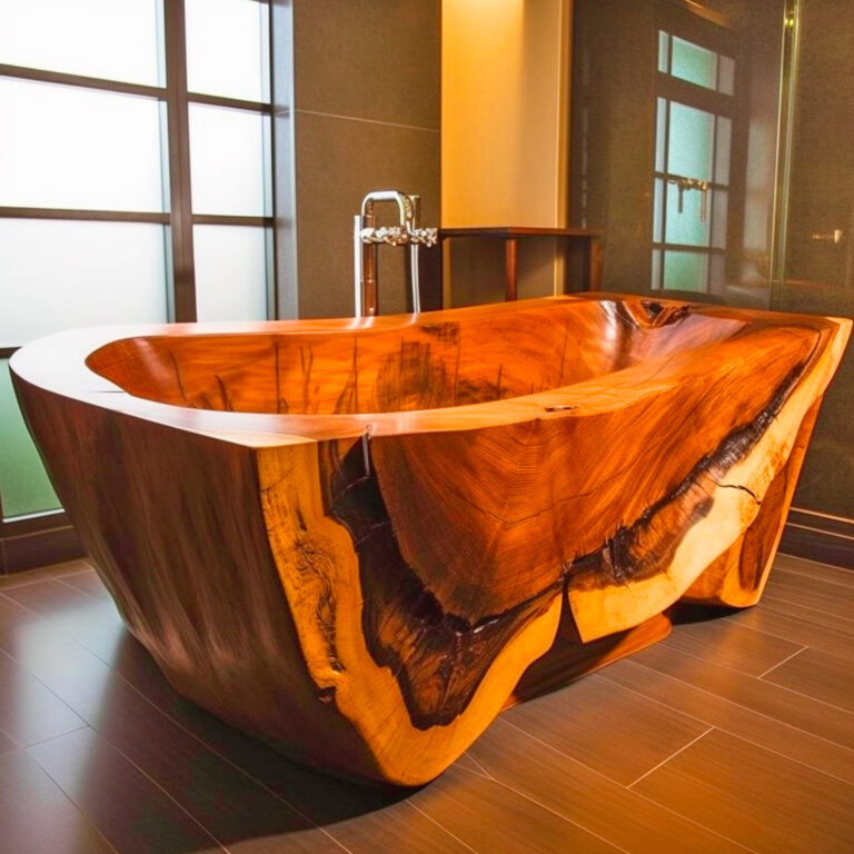 Embracing the Beauty and Elegance of Live Edge Wooden Bathtubs