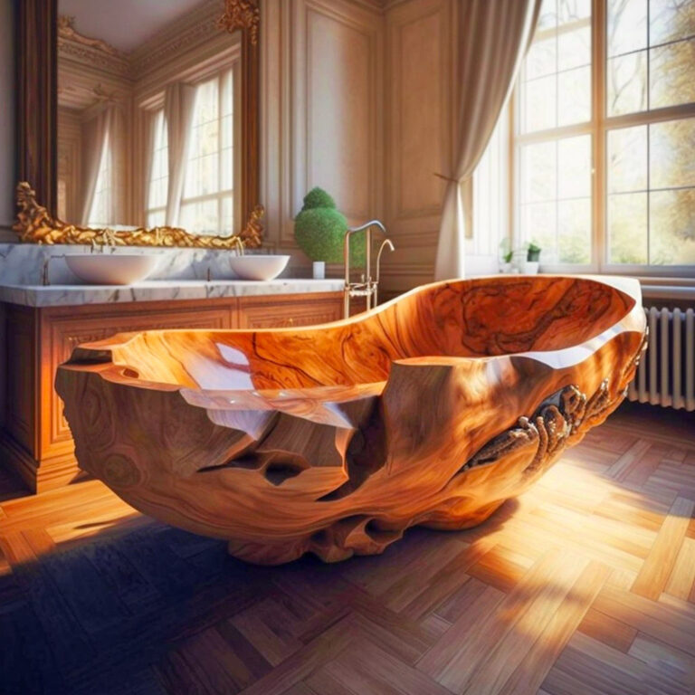 Live edge wooden bathtubs are emerging as a trend, and their aesthetics are truly captivating