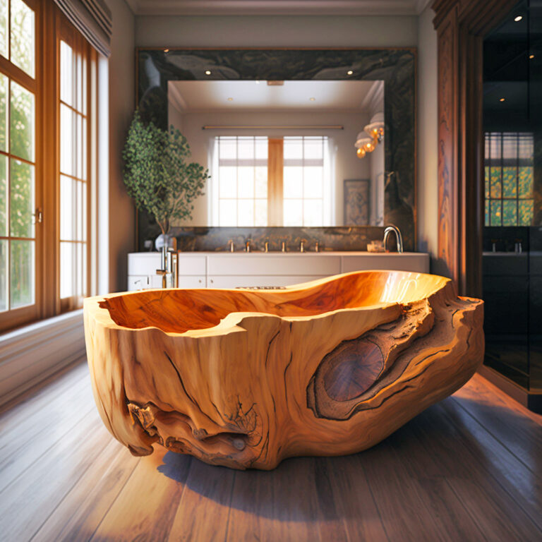 Embracing the Beauty and Elegance of Live Edge Wooden Bathtubs