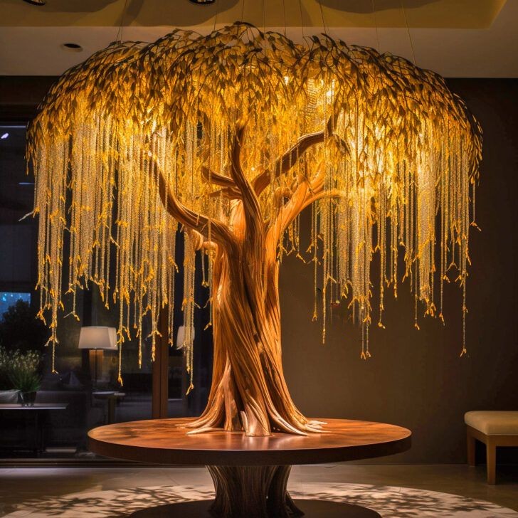 a Weeping Willow chandelier