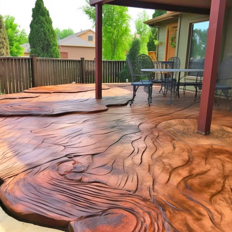 The benefits of stamped concrete that looks like wood