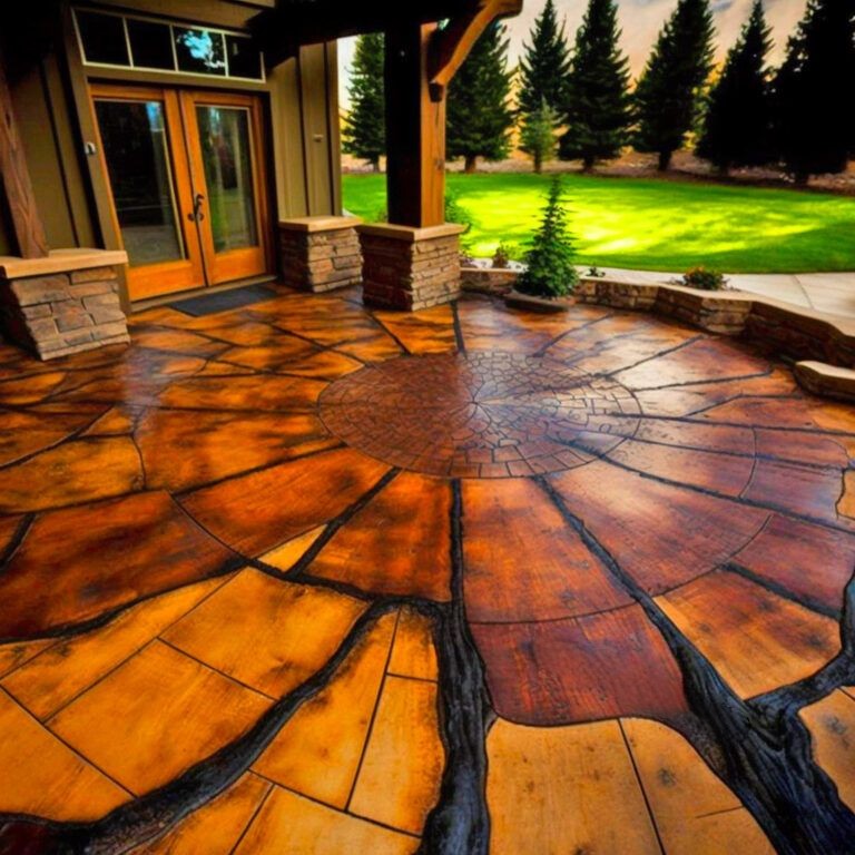 Achieving a Wood Look with Stamped and Stained Concrete