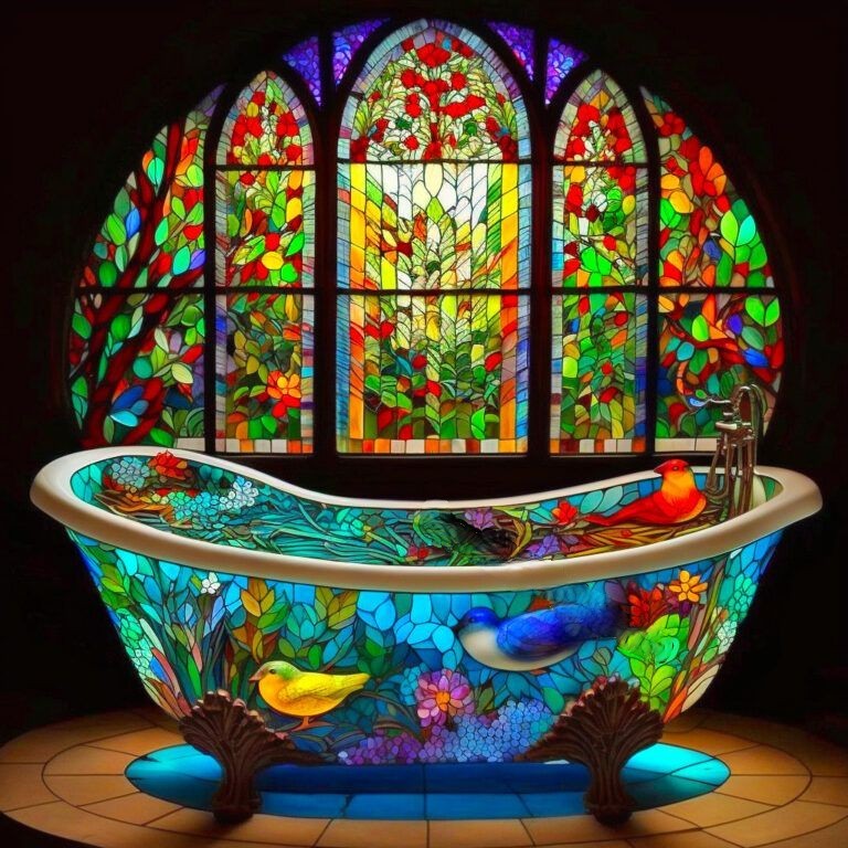 Artistic and Aesthetic Appeal of Stained Glass Bathtubs