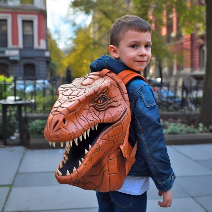 Dinosaur shaped online backpack