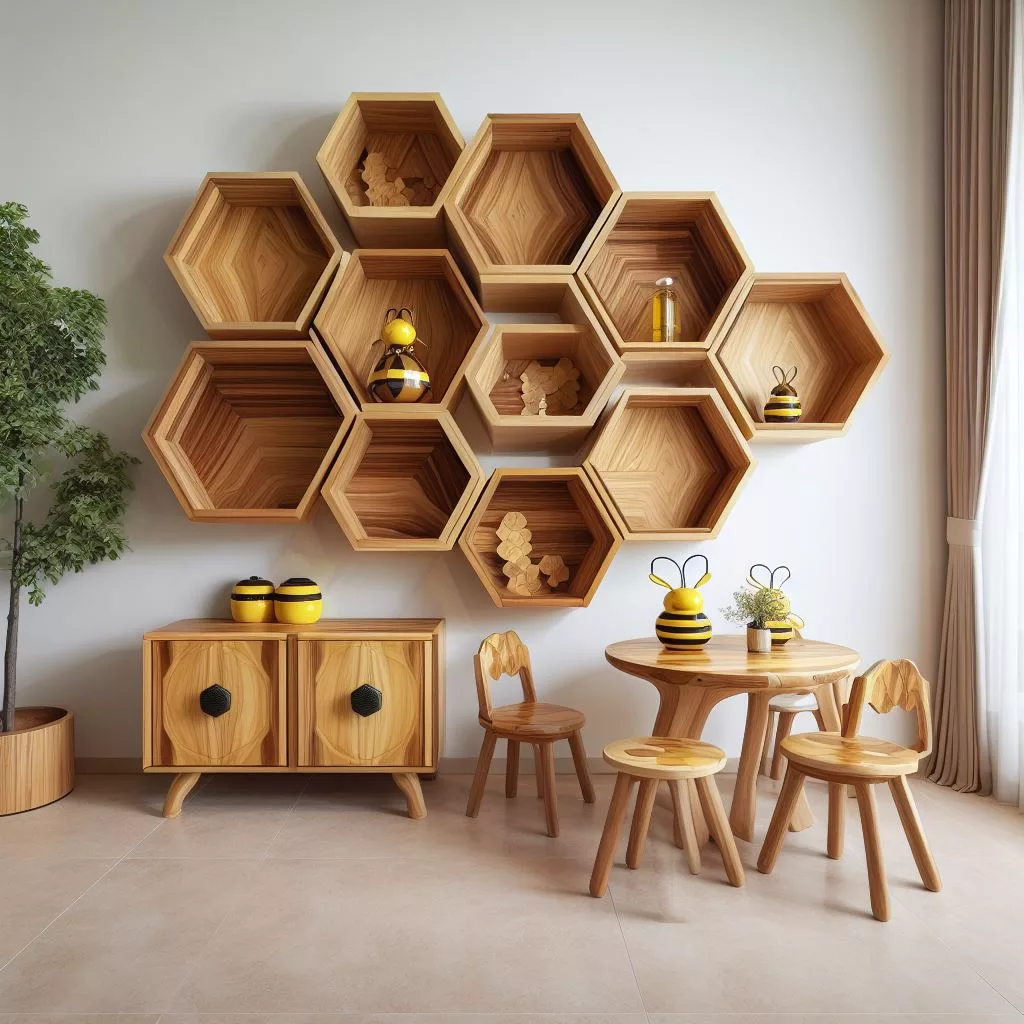 Metal Accent Shelves for Hexagon Shelf Displays