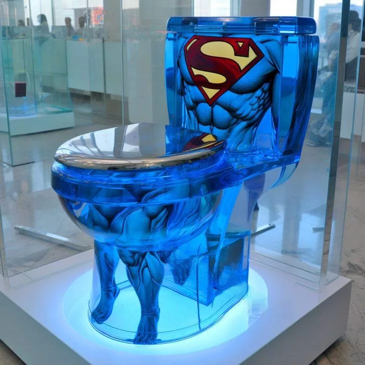 Discover the incredible Superman Toilet: A detailed look at its description and design.