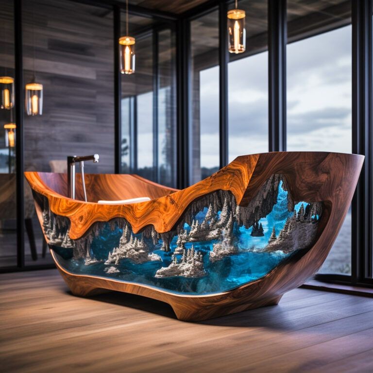 Artistic, Functional, and Luxurious: Wood and Epoxy Bathtubs That Redefine Elegance