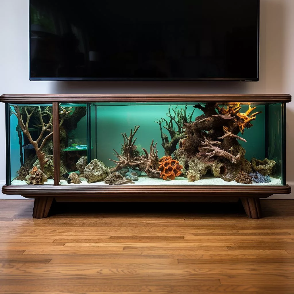 One exciting aspect of aquarium TV stands is the opportunity for customization