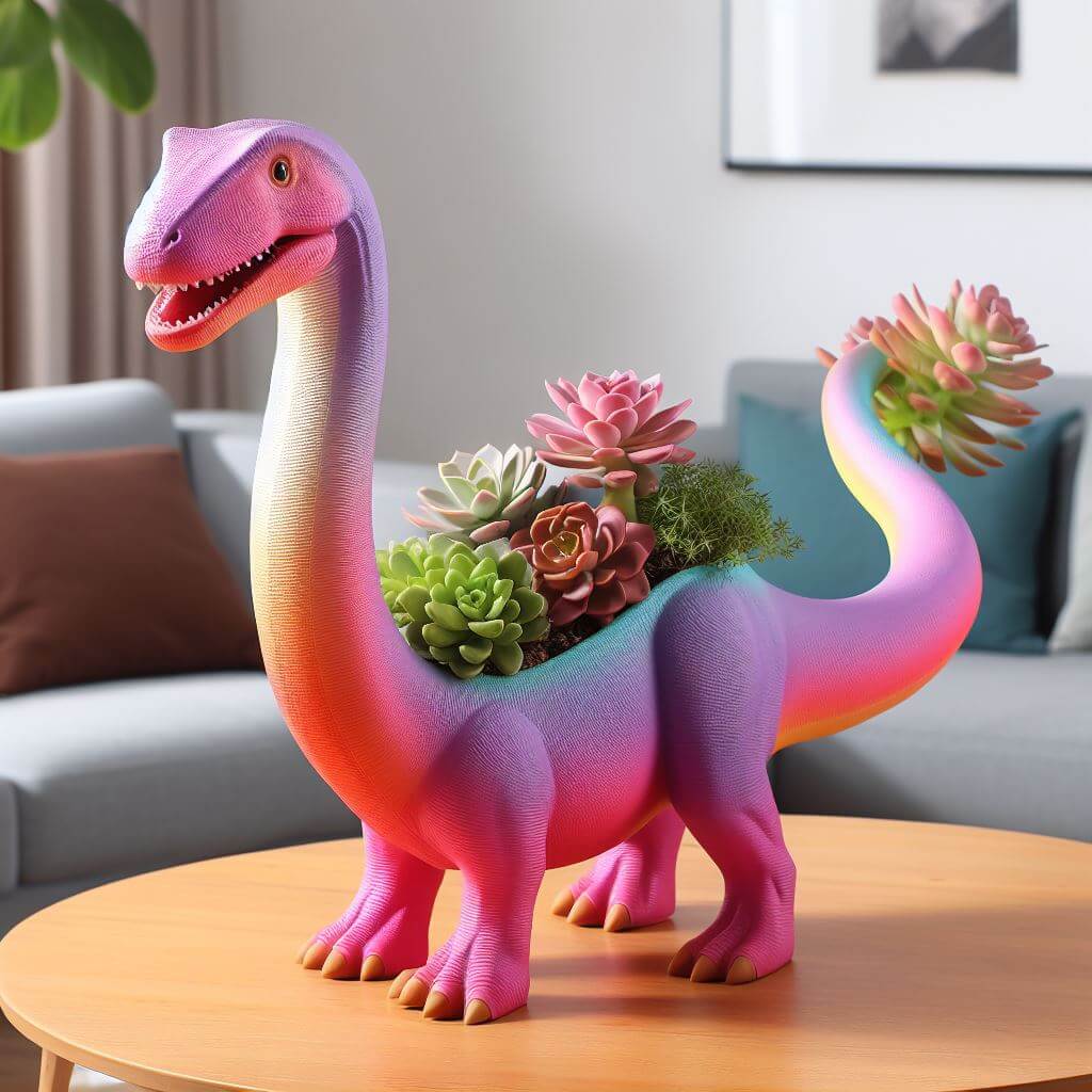 Creative Ideas for Using Dinosaur Planters in Home Decor