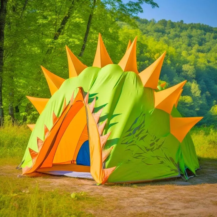 Campsite Adventures Become Even More Thrilling with a Dino-Inspired Shelter