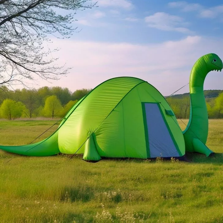 Evaluating quality and durability of dinosaur tents