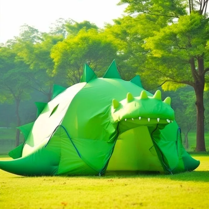 How easy is it to set up a dinosaur tent?