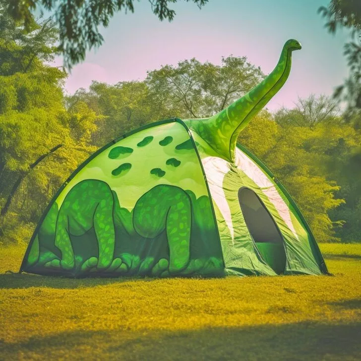Are dinosaur tents suitable for outdoor use?