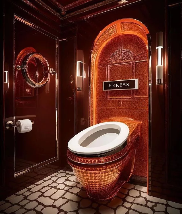 Expensive Toilet  luxury good, elegance, business, Louis Vuitton