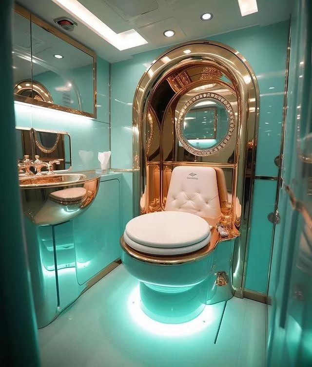 vuitton gold toilet
