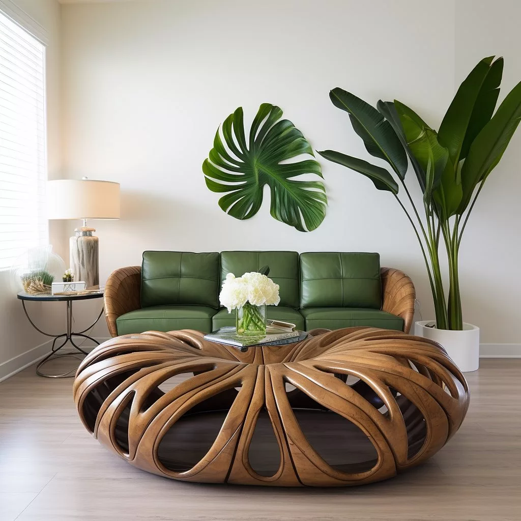 Exploring the Design and Features of a Monstera Coffee Table