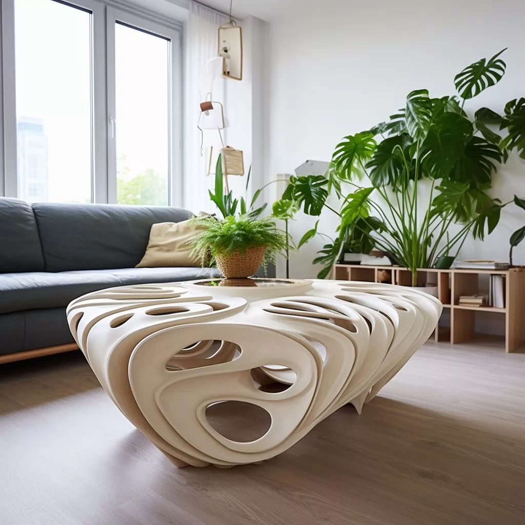 Nature-Inspired Elegance: Monstera Coffee Table for Stylish Homes