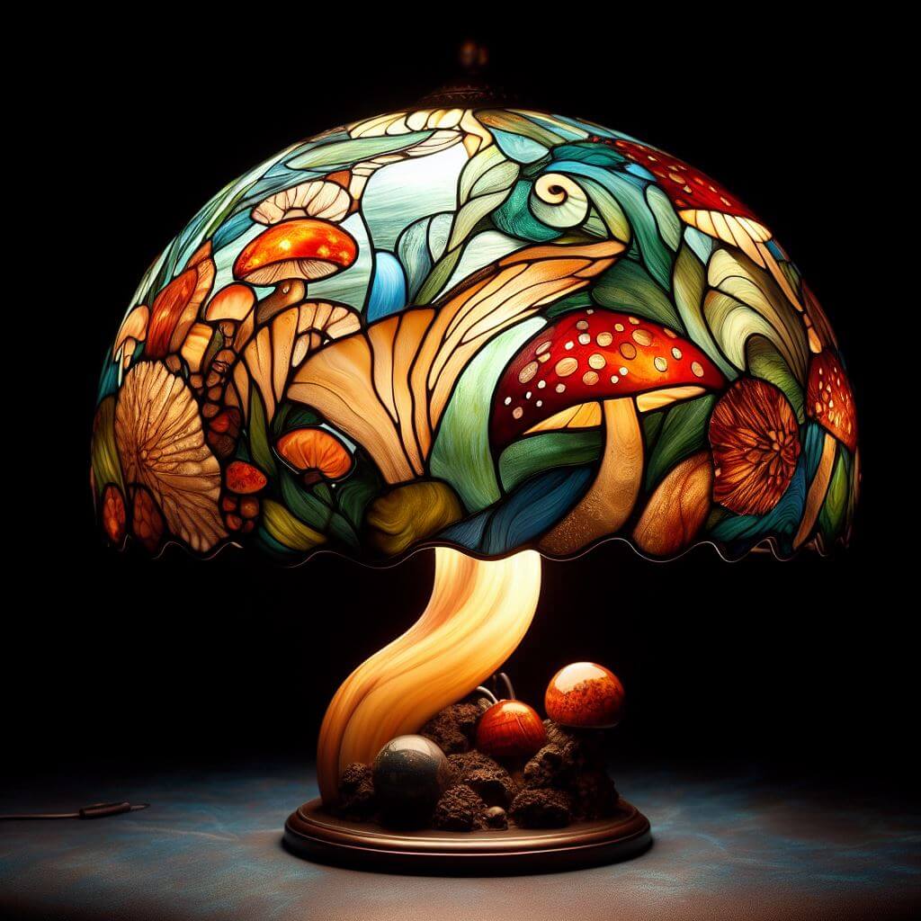 Funky Stained Glass Mushroom Lamp: Discover Unique Designs