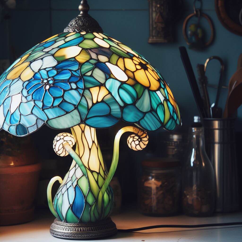 Funky Stained Glass Mushroom Lamp: Discover Unique Designs