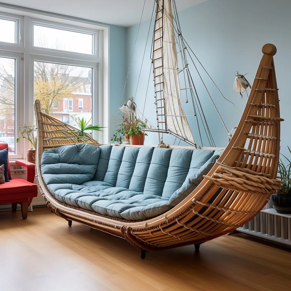 Nautical Luxury Meets Comfort: Sailboat Elegance Sofa Unveiled