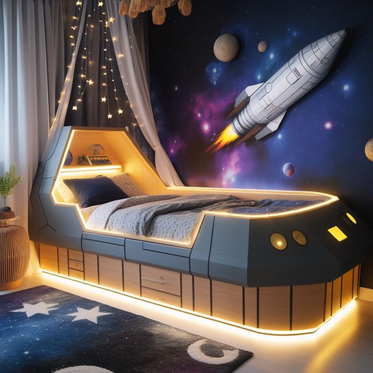 A Cosmic Dream for Your Little Astronaut with the Spaceship Bed