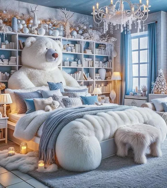 Embracing the Christmas Spirit with a Bear-Shaped Bed