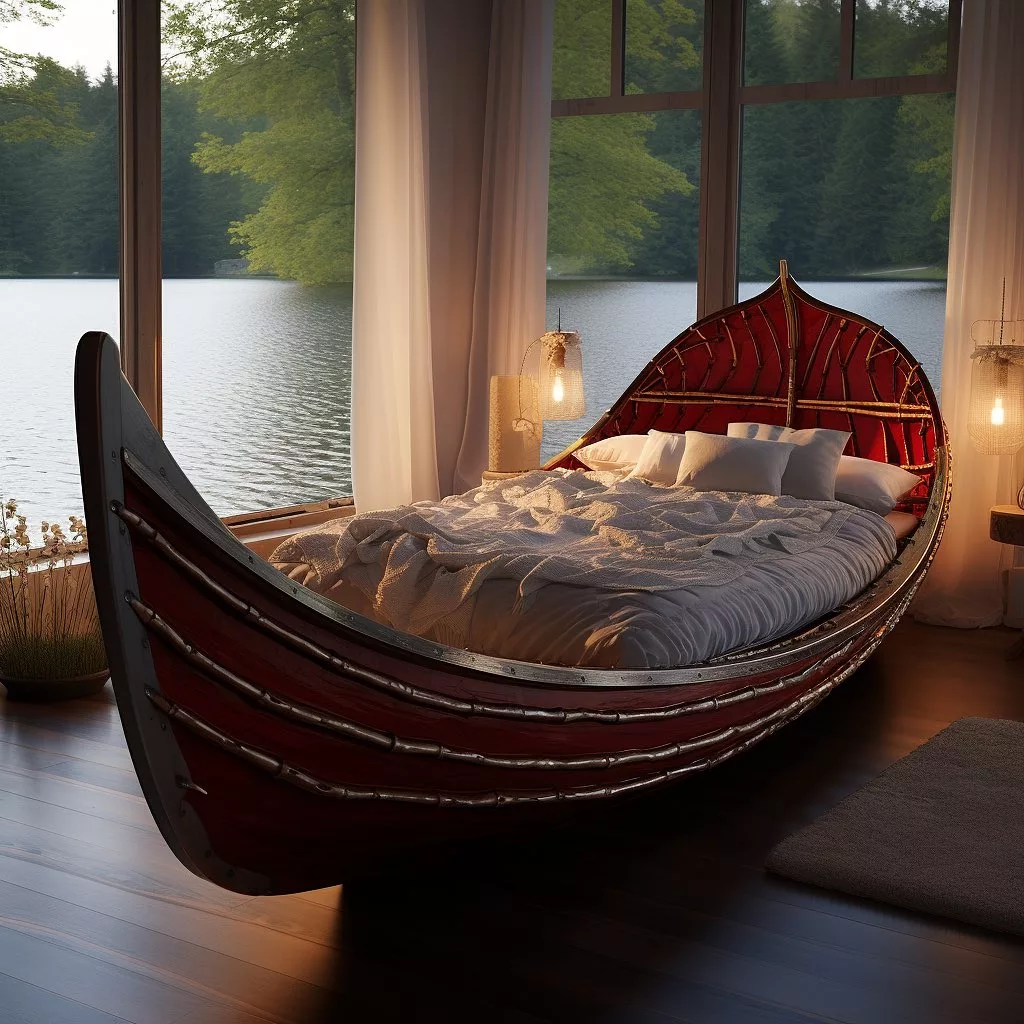 Unique Canoe Shaped Bed Design | Creative and Charming Bedroom Decor